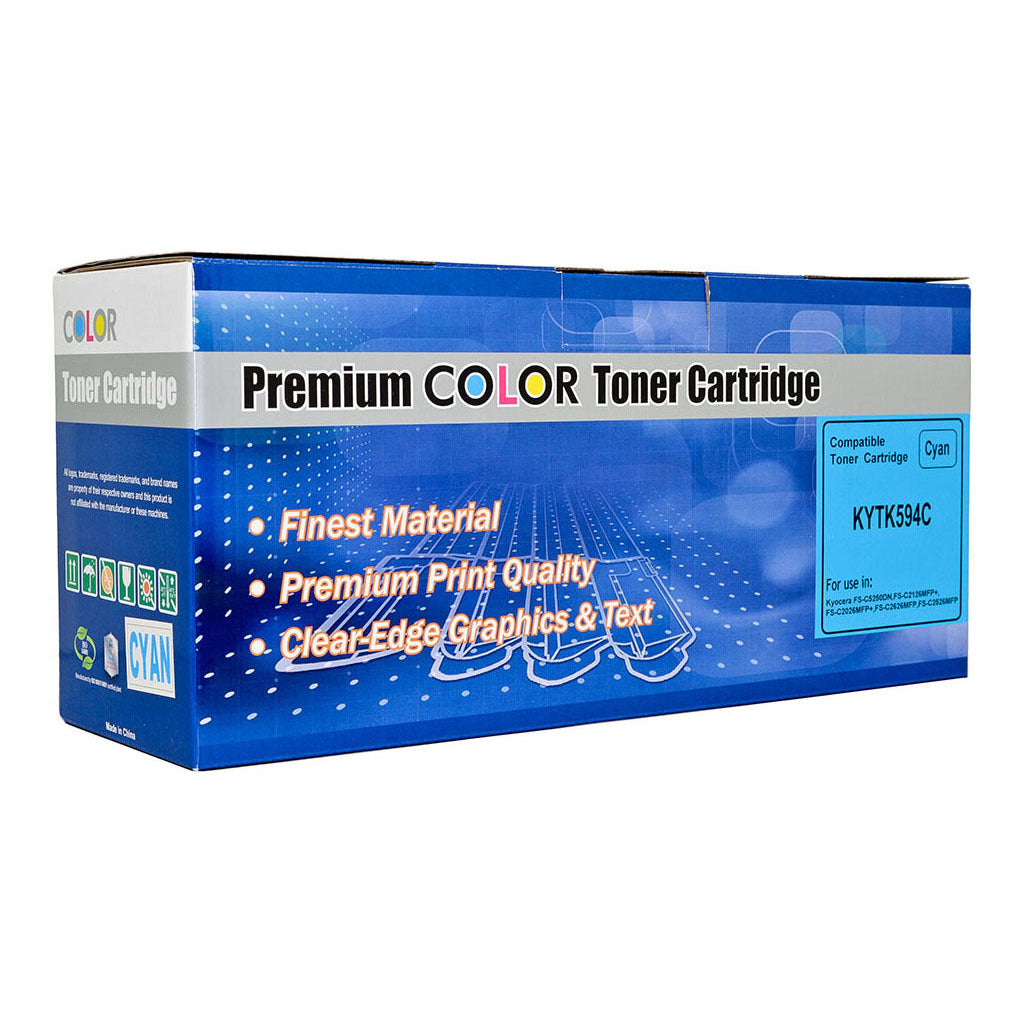 Icon Compatible Kyocera TK594 Cyan Toner Cartridge - Cafe Supply