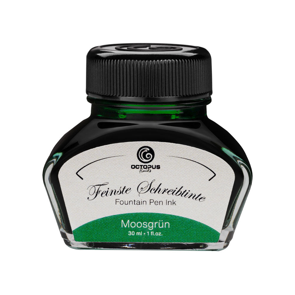 Octopus Fluids Fountain Pen Ink Moss Green (Moosgrun) 30ml - Cafe Supply