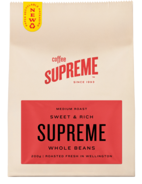 Coffee Supreme Supreme Whole Beans Coffee 200g - Cafe Supply