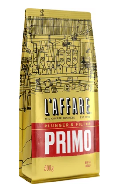 L'affare Primo Plunger & Filter Coffee 500g - Cafe Supply