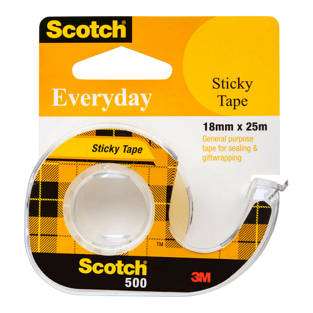 Scotch Everyday Tape 500 18mm x 25m on Dispenser - Cafe Supply