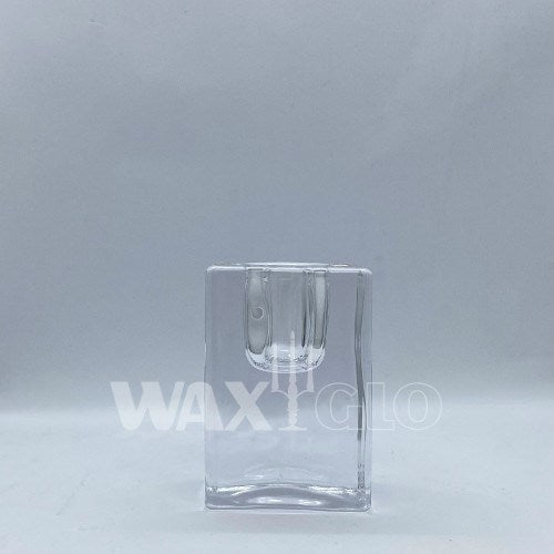 40 x 60mm Clear Glass Taper Holder - Cafe Supply
