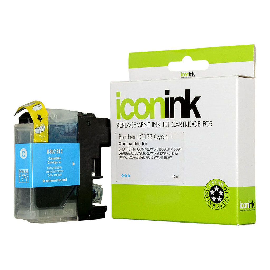 Icon Compatible Brother LC133 Cyan Ink Cartridge - Cafe Supply