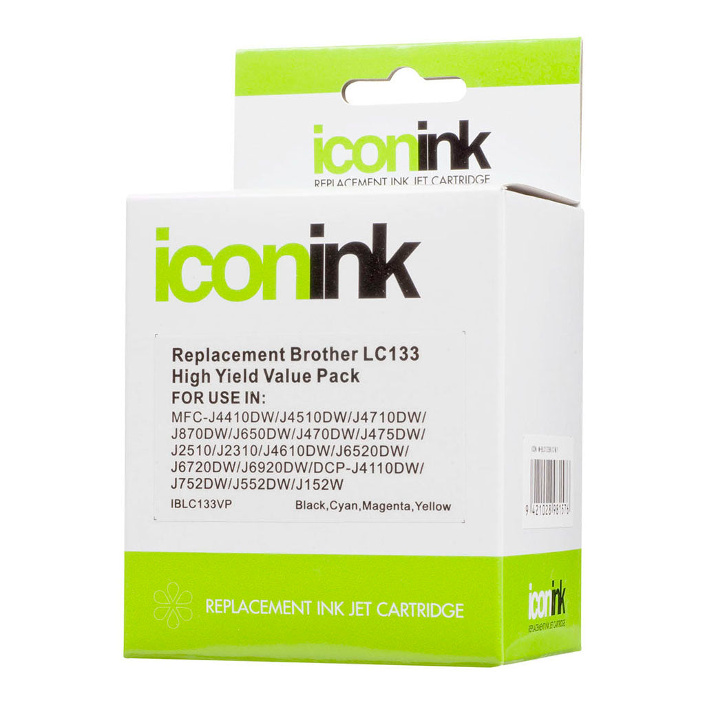 Icon Compatible Brother LC133 BCMY Ink Value Pack - Cafe Supply