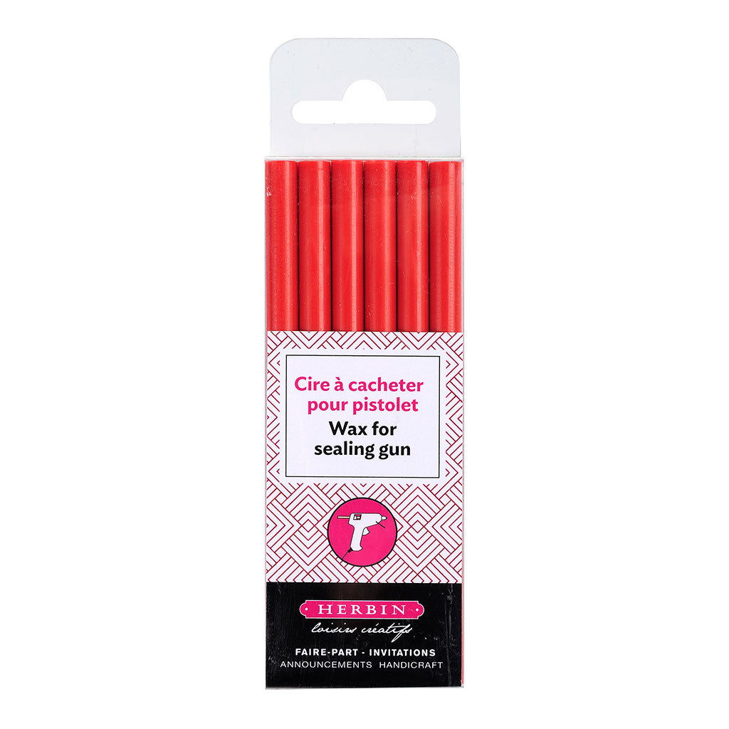 Herbin Wax Gun Sticks Red, Pack of 6 - Cafe Supply