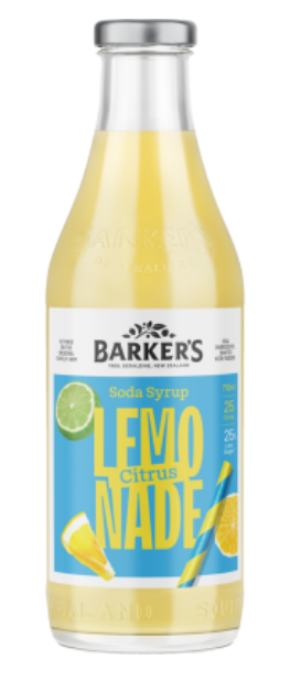 Barker's Citrus Lemonade Soda Syrup 710ml - Cafe Supply