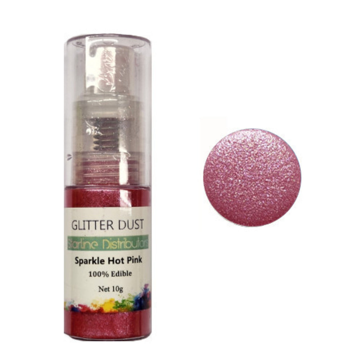 Glitter Dust - Hot Pink Pump 10gm (100% Edible) - Cafe Supply