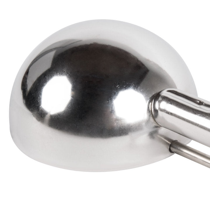 4 7/10-ounce disher with white squeeze handle - Cafe Supply