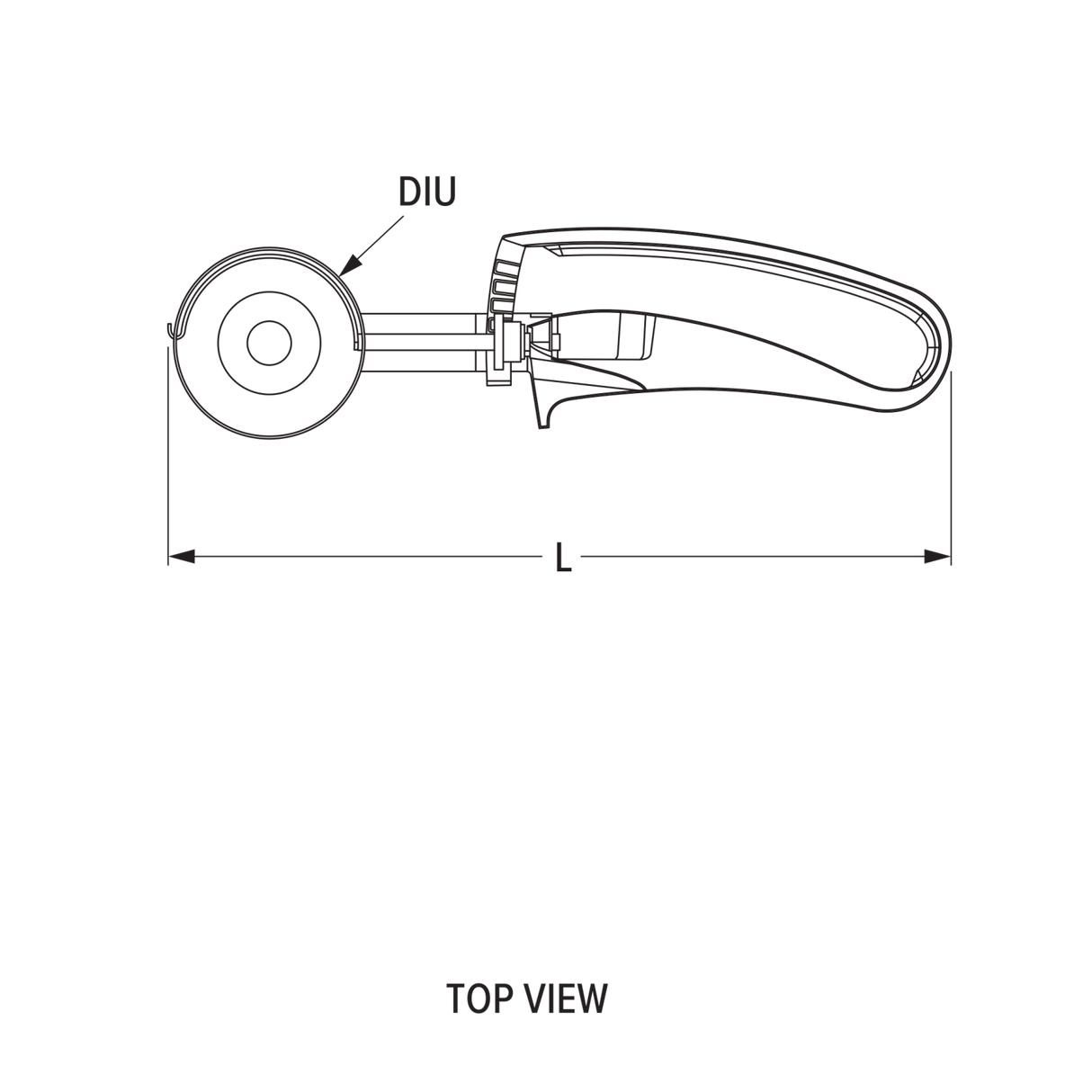4 7/10-ounce disher with white squeeze handle - Cafe Supply