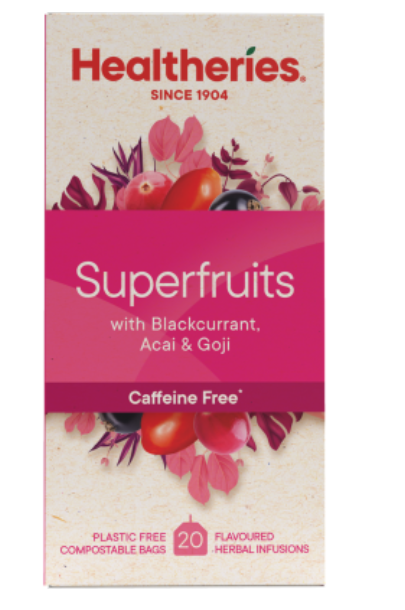 Healtheries Superfruits With Blackcurrant Acai & Goji Tea Bags 20pk - Cafe Supply