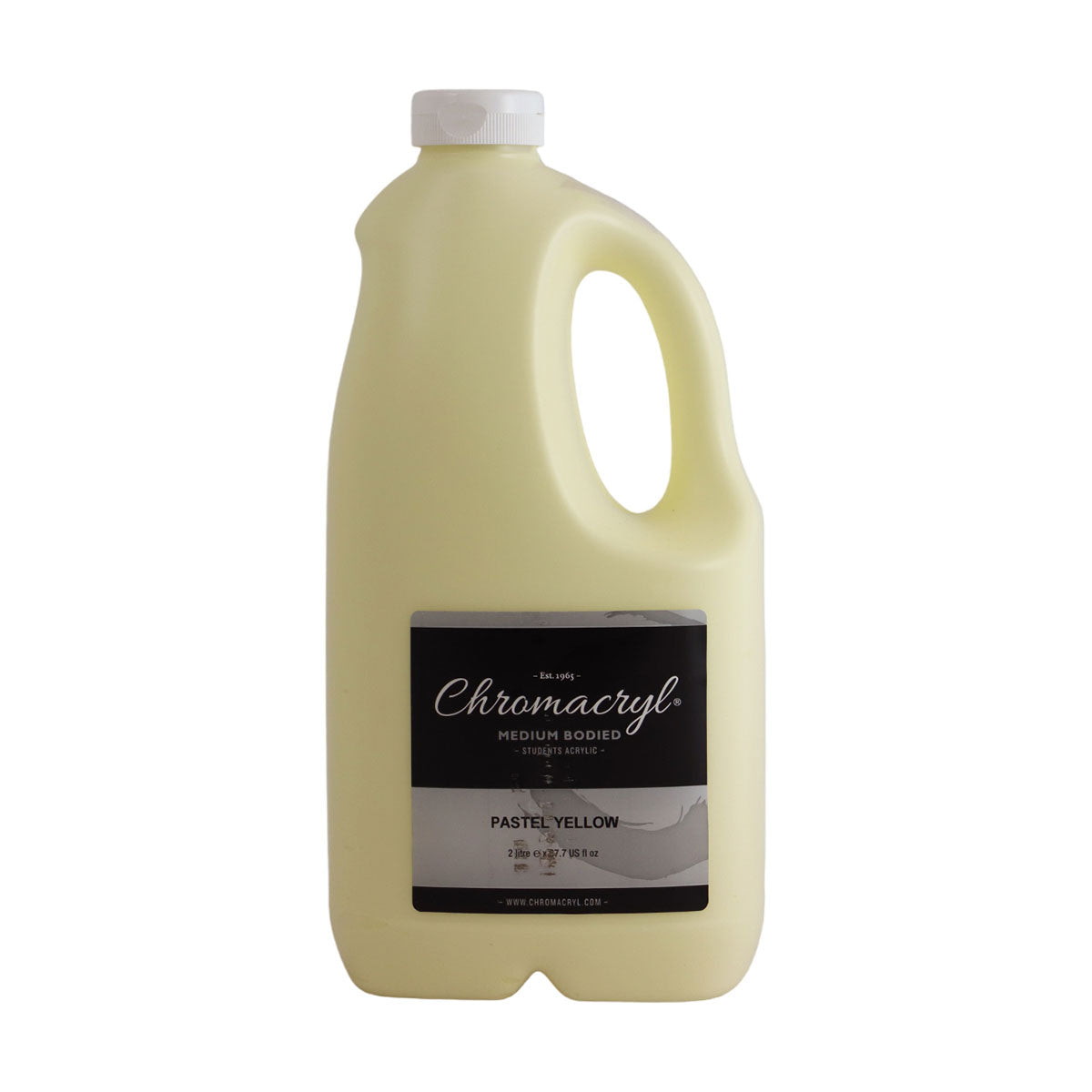 Chromacryl Acrylic Paint Student 2 Litre Pastel Yellow - Cafe Supply