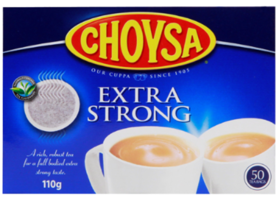 Choysa Extra Strong Tea Bags 50pk - Cafe Supply