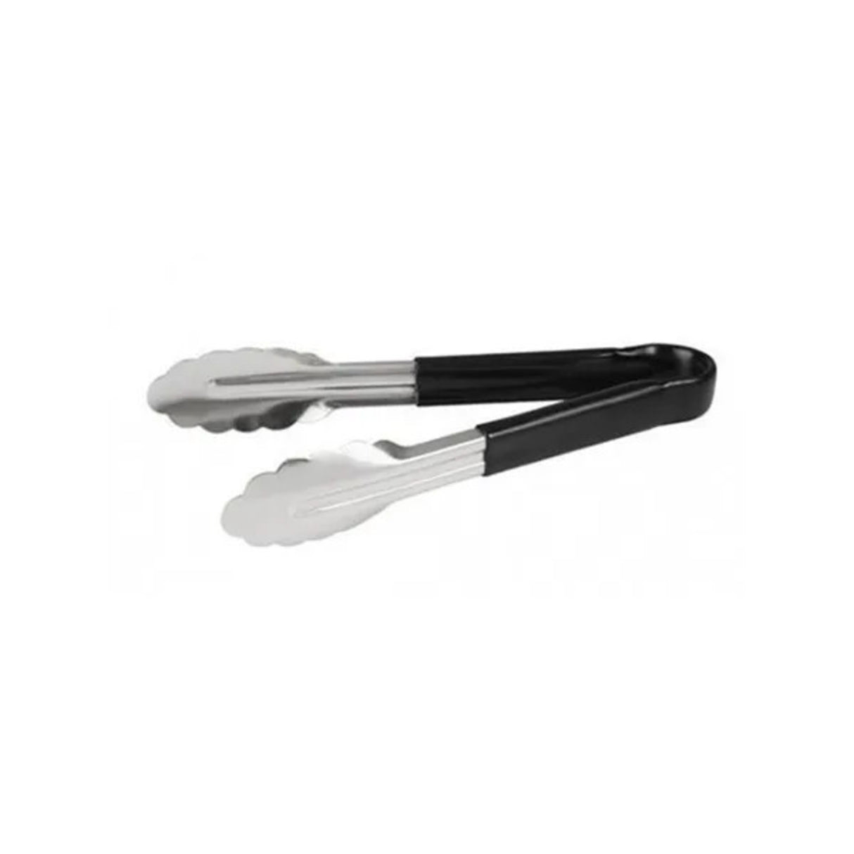 23cm Stainless Steel Tong, Black Handle - Cafe Supply