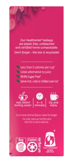 Healtheries Superfruits With Blackcurrant Acai & Goji Tea Bags 20pk - Cafe Supply