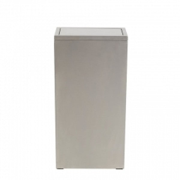 40L Rectangular S/S Swing Top Bin - Cafe Supply
