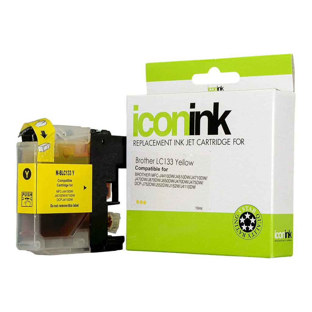 Icon Compatible Brother LC133 Yellow Ink Cartridge - Cafe Supply
