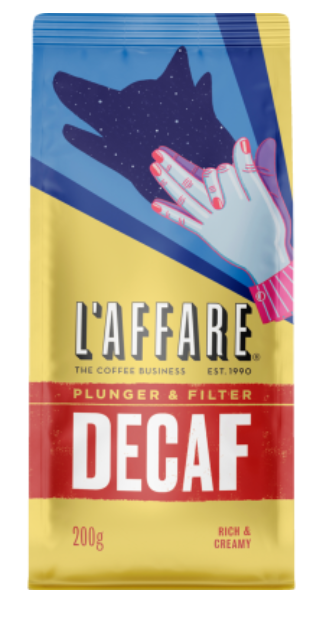 L'affare Decaf Plunger & Filter Coffee 200g - Cafe Supply