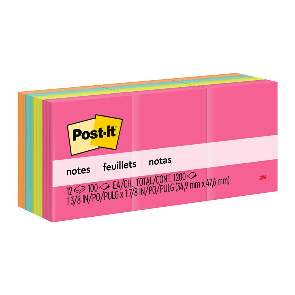 Post-it Notes 653-AN 35x48mm Poptimistic (Cape Town), Pack of 12 - Cafe Supply