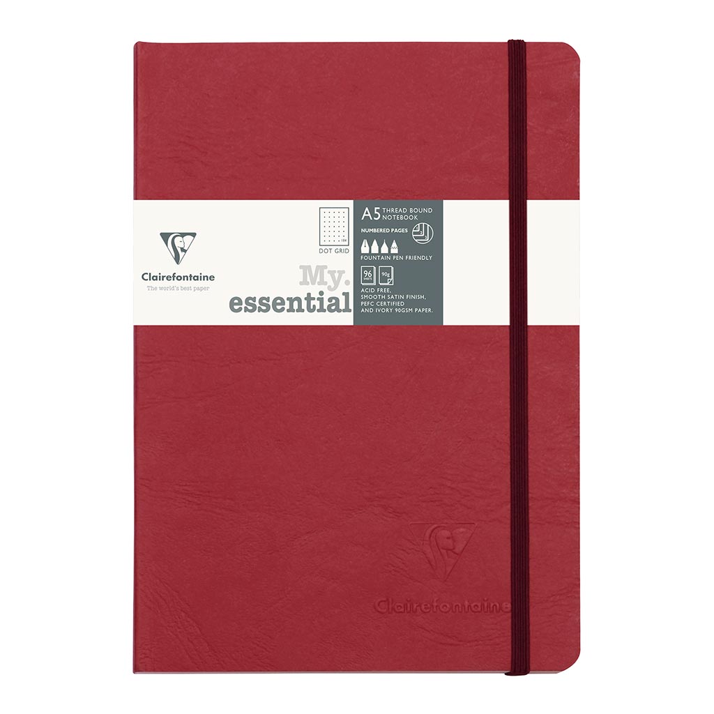 Age Bag My Essential Notebook A5 Dotted Red - Cafe Supply