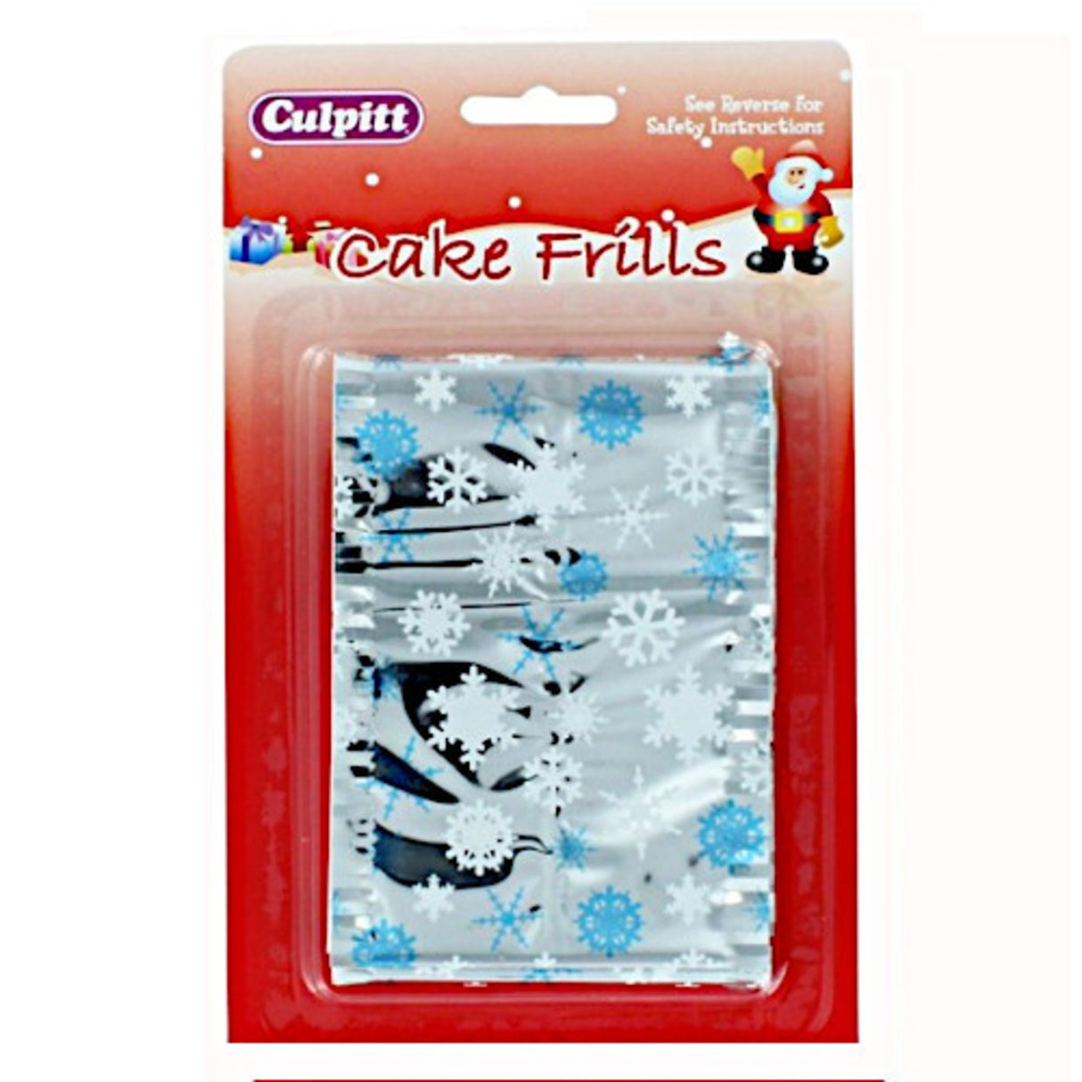 Christmas Frill Snow Flake Dark Blue (914mm, 83mm width) - Cafe Supply
