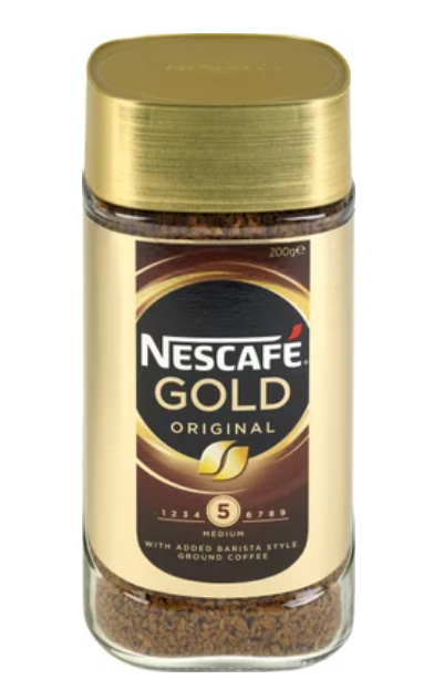 Nescafe Gold Original Medium Instant Coffee 200g - Cafe Supply