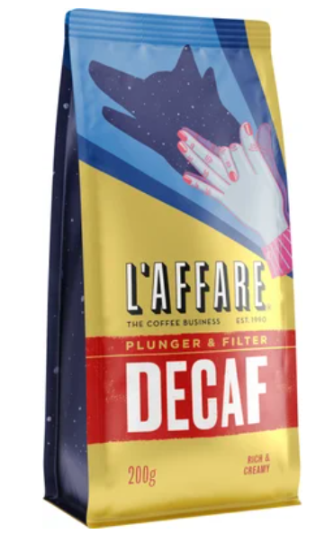 L'affare Decaf Plunger & Filter Coffee 200g - Cafe Supply
