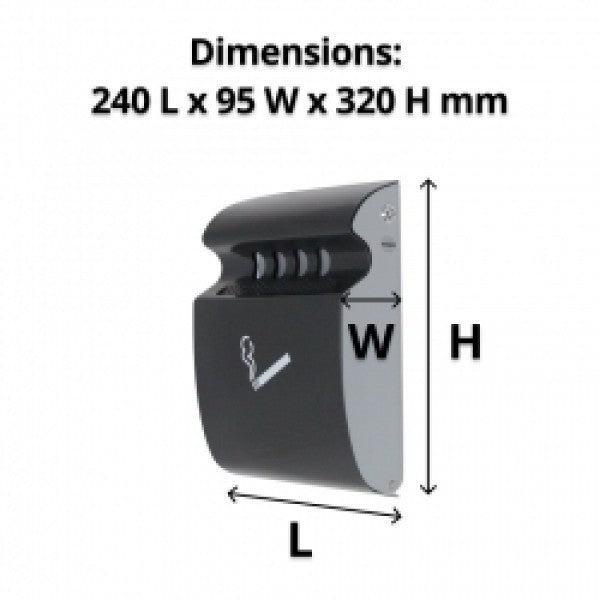 Wall Mounted Grey Ashtray - Cafe Supply