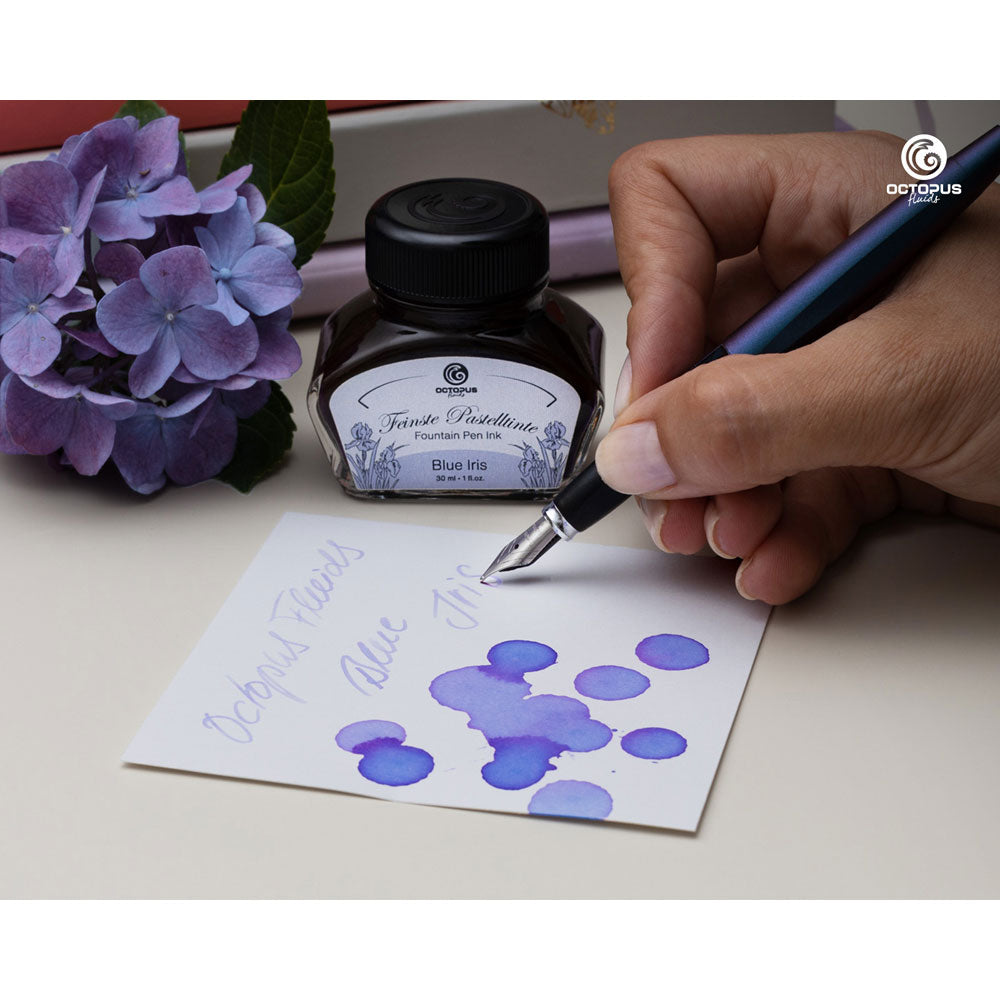 Octopus Fluids Fountain Pen Ink Pastel Blue Iris 30ml - Cafe Supply