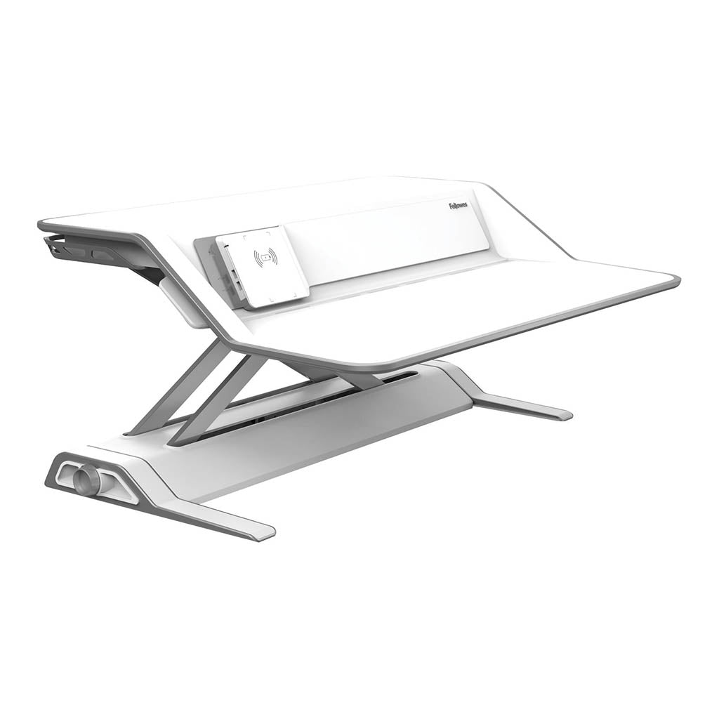 Fellowes Lotus DX Sit Stand Workstation White - Cafe Supply