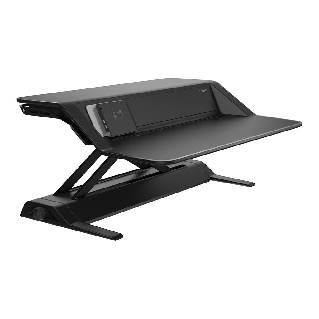 Fellowes Lotus DX Sit Stand Workstation Black - Cafe Supply