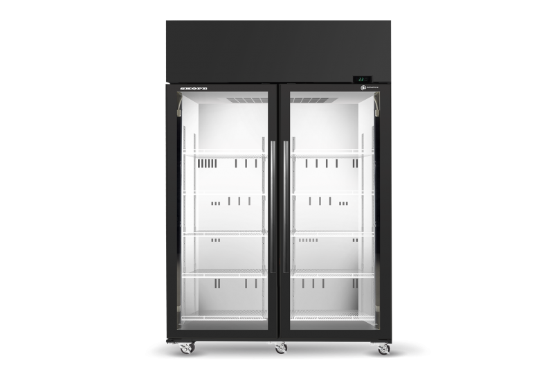 Skope SKT1300N-A 2 Glass Door Display or Storage Fridge - Cafe Supply