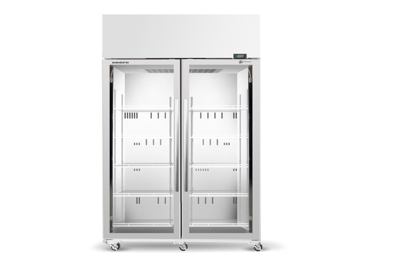 Skope SKT1300N-A 2 Glass Door Display or Storage Fridge - Cafe Supply