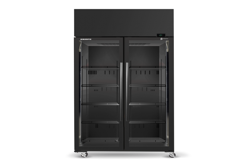 Skope SKT1300N-A 2 Glass Door Display or Storage Fridge - Cafe Supply