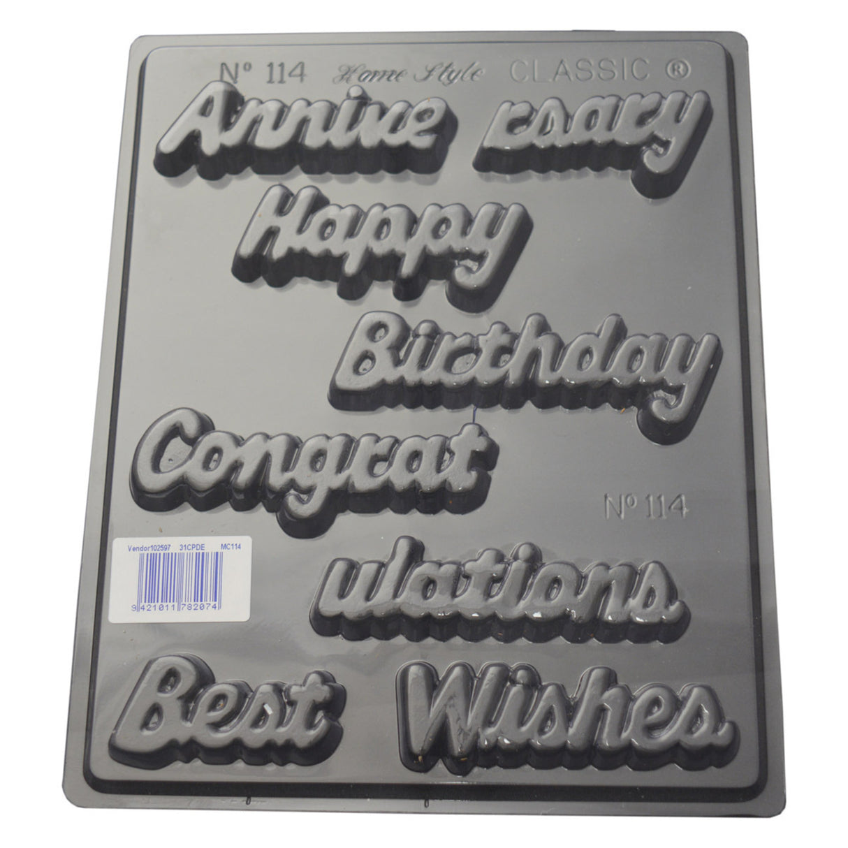 Script Greetings Mould (0.6mm) - Cafe Supply