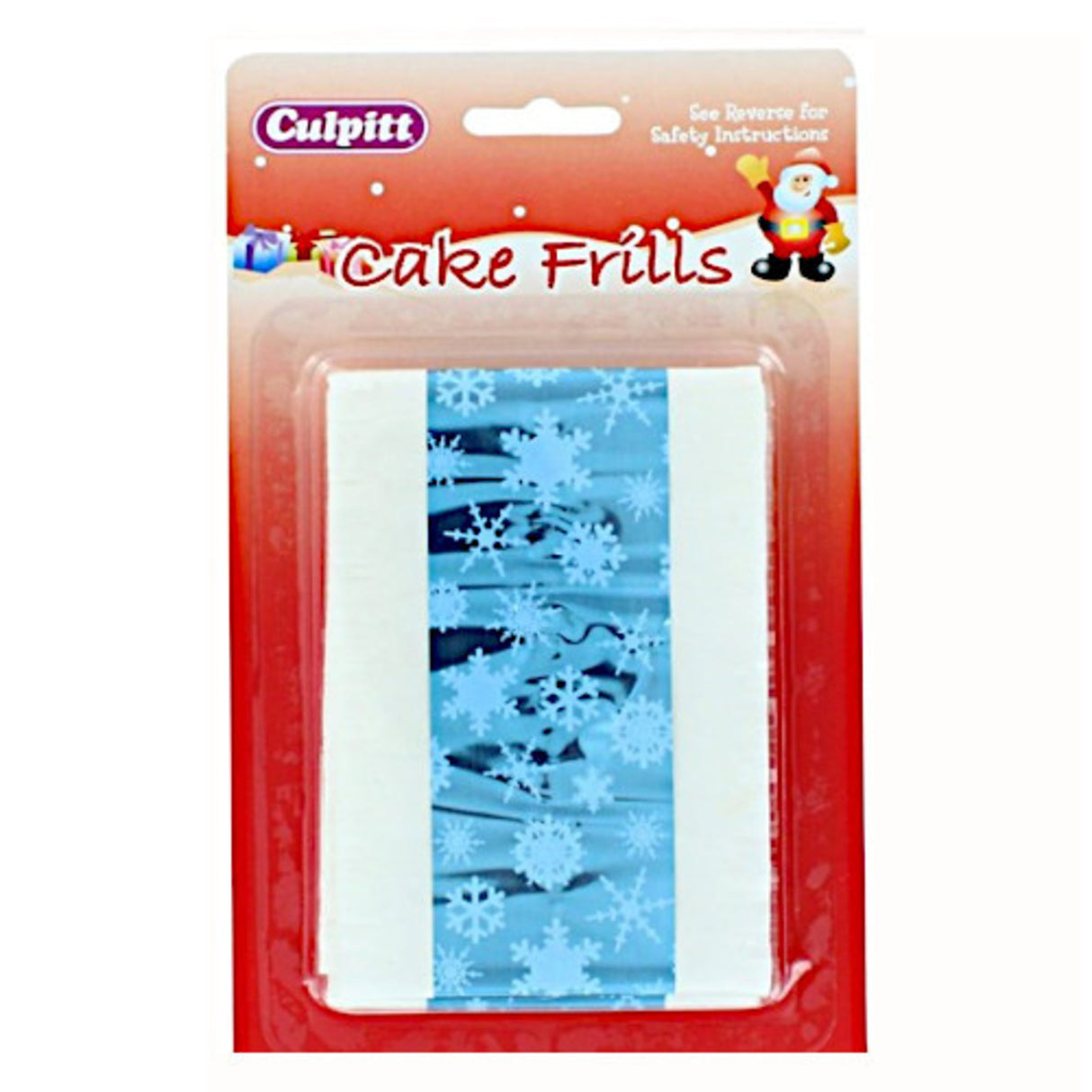 Christmas Frill Snow Flake Light Blue (914mm, 83mm width) - Cafe Supply