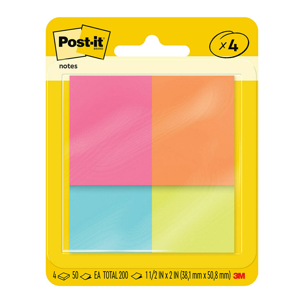 Post-it Notes 653-4AF 38x50mm Poptimistic (Cape Town), Pack of 4 - Cafe Supply
