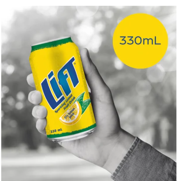 Lift Sparkling Lemon Fruit Drink Cans 8 x 330ml - Cafe Supply