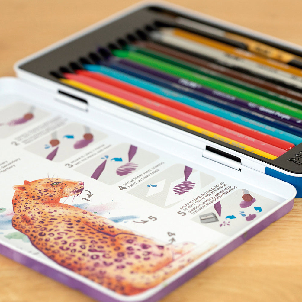 Milan Coloured Pencils Wood Free Water Soluble Set 13 Pieces - Cafe Supply