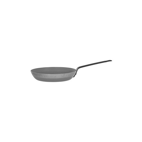 Chef Inox Frypan Black Steel 200x38mm - Cafe Supply