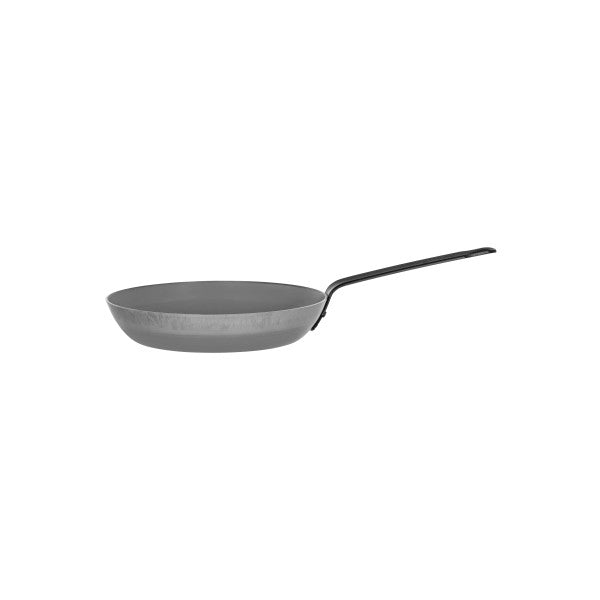 Chef Inox Frypan Black Steel 260x48mm - Cafe Supply