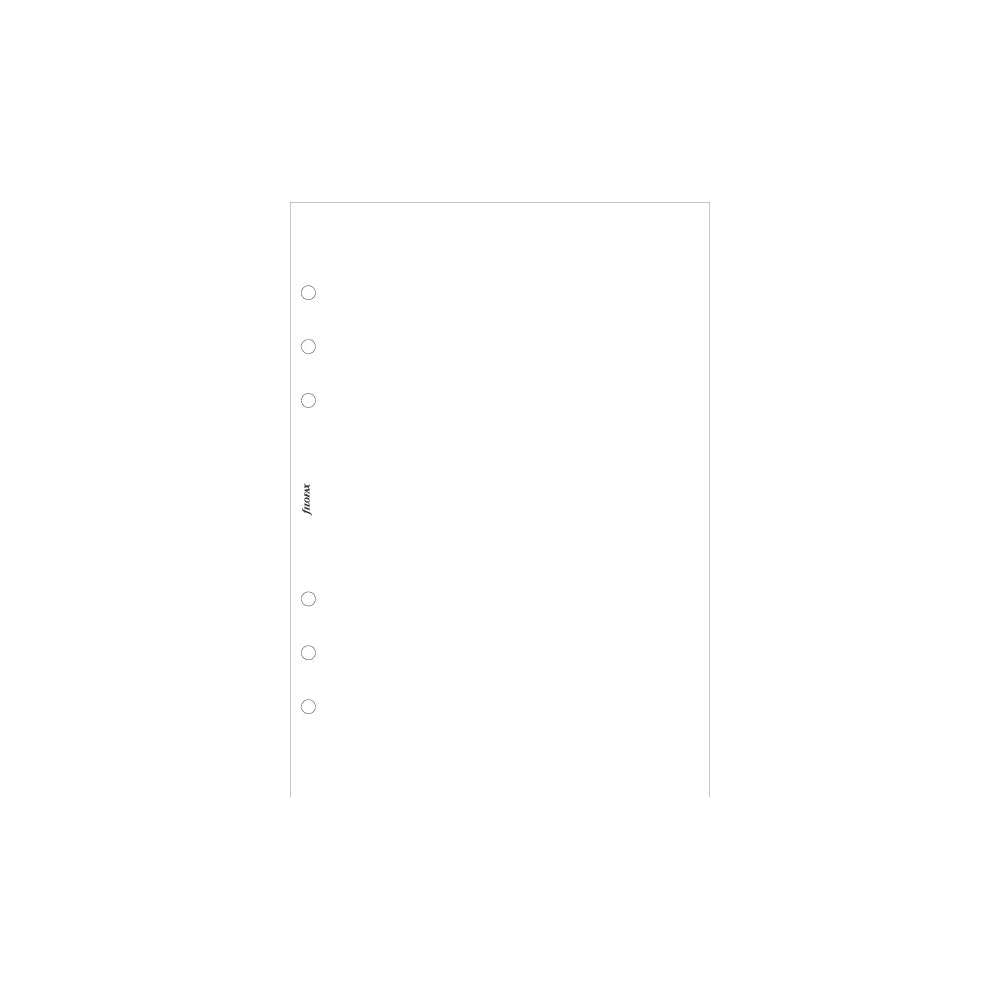 Filofax A5 White Plain Notepaper Refill - Cafe Supply