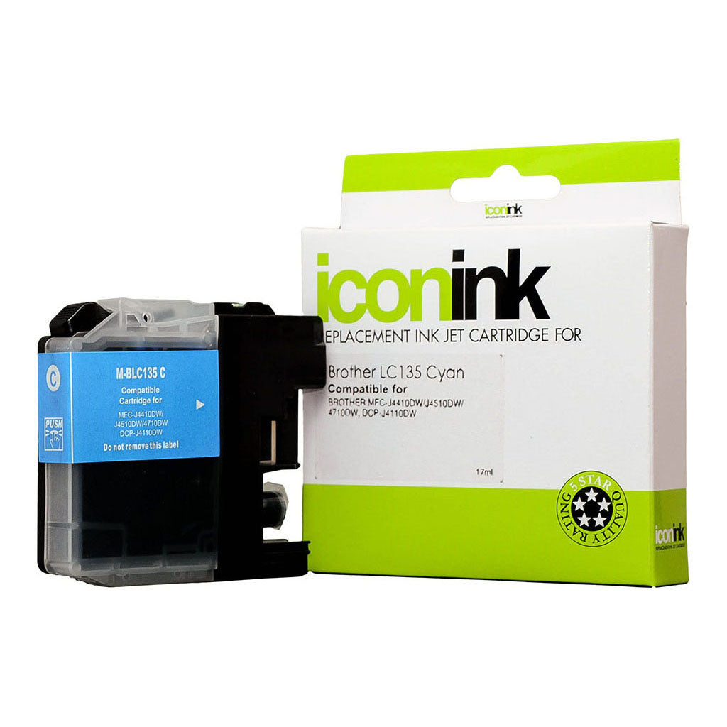 Icon Compatible Brother LC135 Cyan Ink Cartridge - Cafe Supply