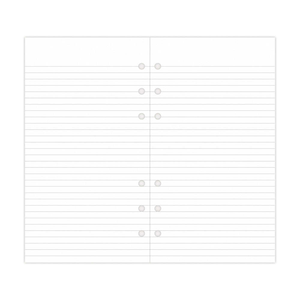Filofax Personal White Lined Notepaper Refill 30 Sheets - Cafe Supply