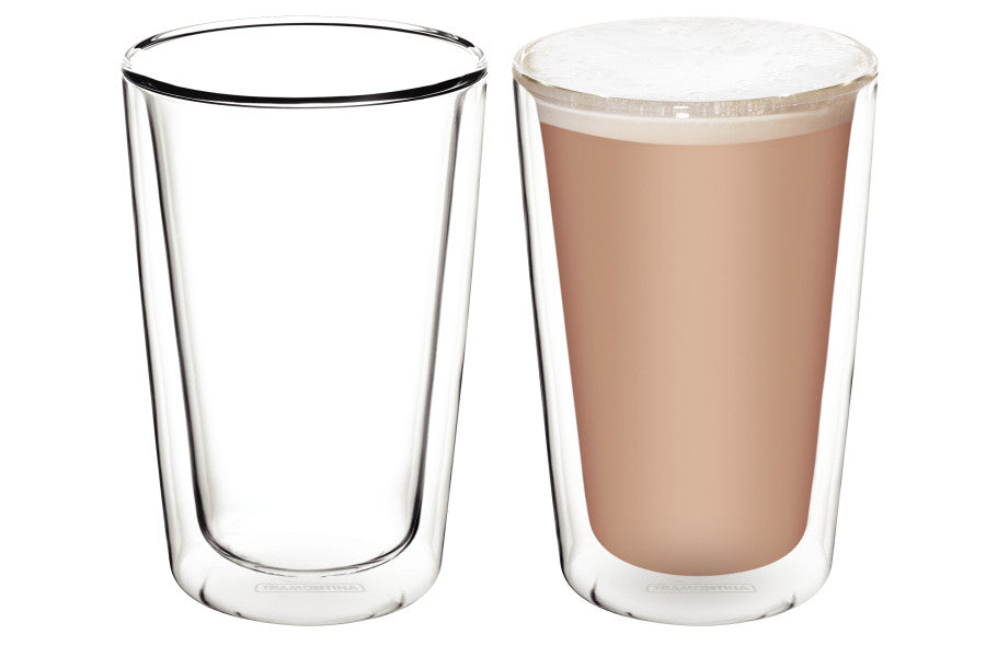 Tramontina Double Wall Latte Cup 330ml - Set 2 - Cafe Supply