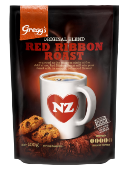 Gregg's Original Blend Red Ribbon Roast Instant Coffee 100g - Cafe Supply