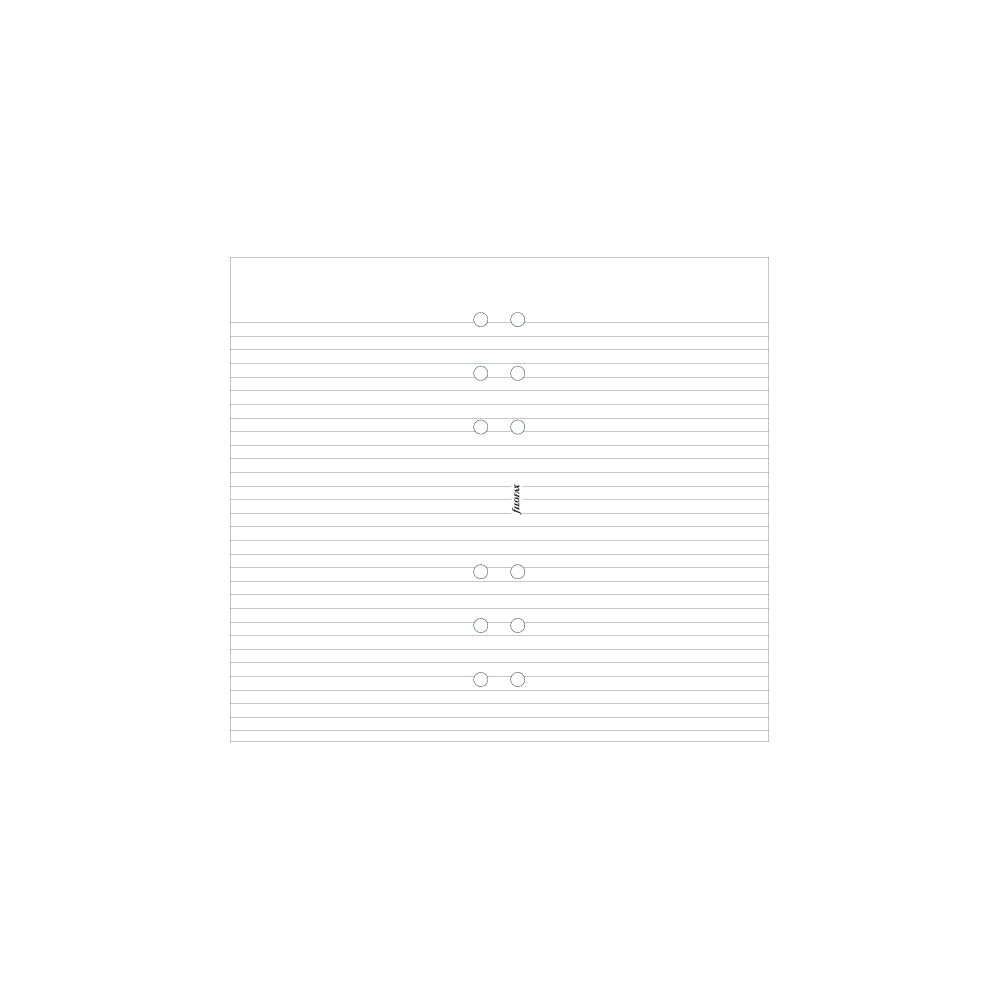 Filofax Personal White Lined Notepaper Refill Value Pack 100 Sheets - Cafe Supply
