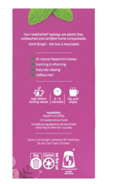 Healtheries Peppermint Tea Bags 40pk - Cafe Supply