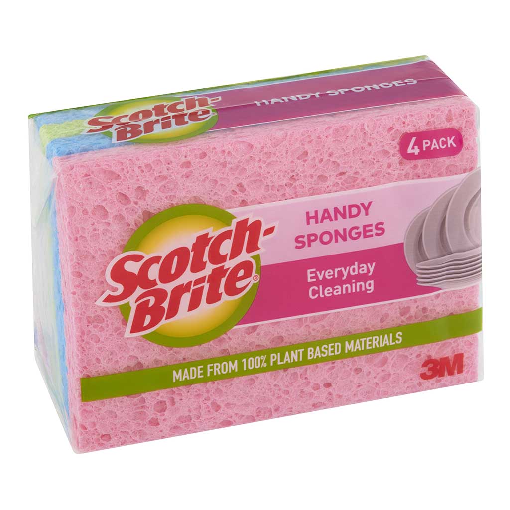 Scotch-Brite Handy Sponge Antibacterial, Pack of 4 - Cafe Supply
