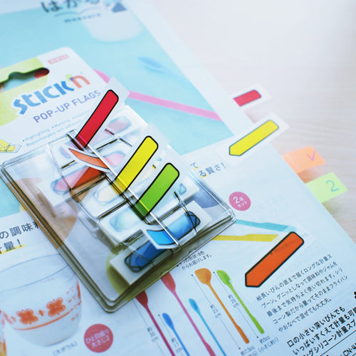 Stick'n Pop Up Flags 45x12mm 150 Sheets 5 Colours - Cafe Supply