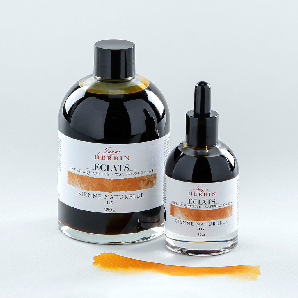 Jacques Herbin Eclats Watercolour Ink 145 Natural Siena 50ml - Cafe Supply